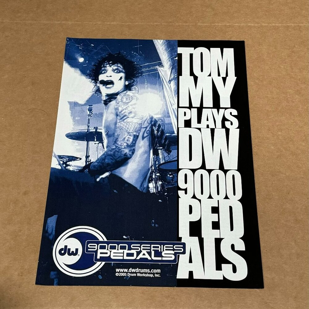 Tommy Lee of Motley Crue - DW PEDALS - 2005 Print Advertisement